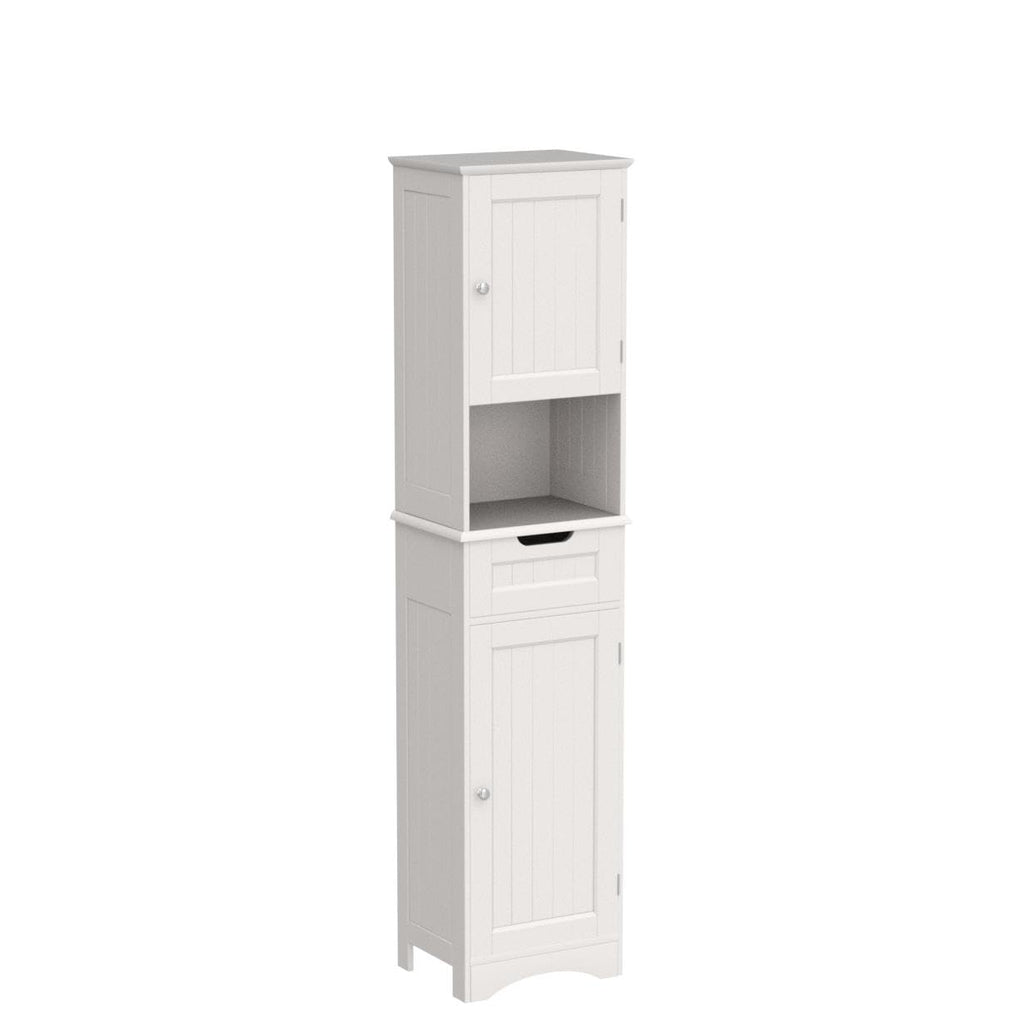 67” H Tall White Bathroom Storage Cabinet G7440