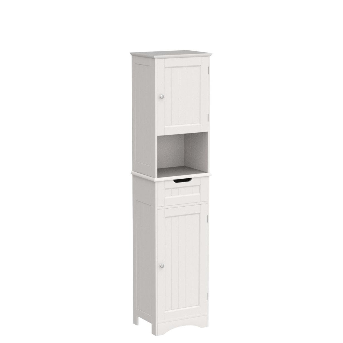 67” H Tall White Bathroom Storage Cabinet G7440