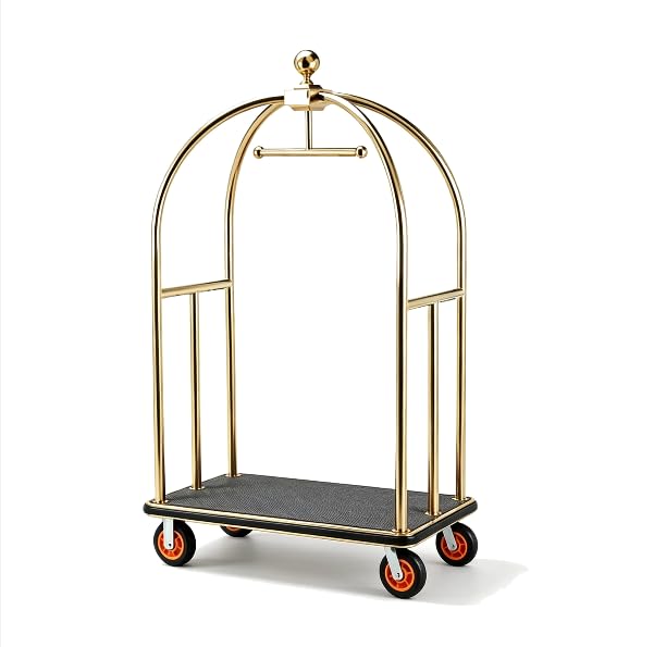 Luggage Cart with Garment Rail, 1300LB Capacity F7534
