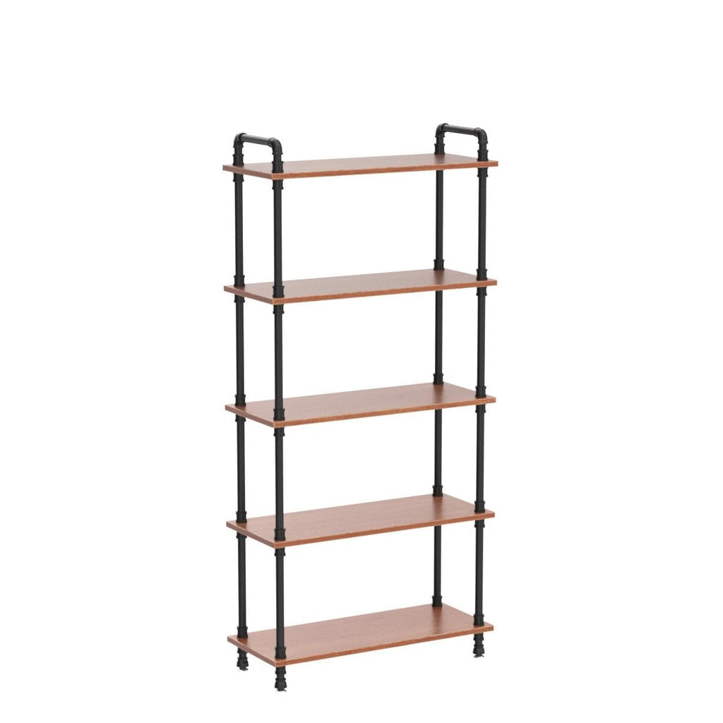 5 Tier Rustic Brown Bookshelf A126346