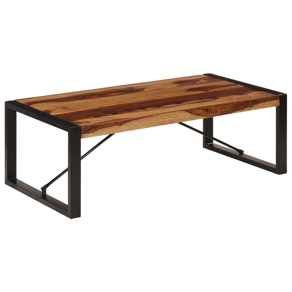 Industrial Coffee Table Solid Sheesham Wood with Metal Legs C90860