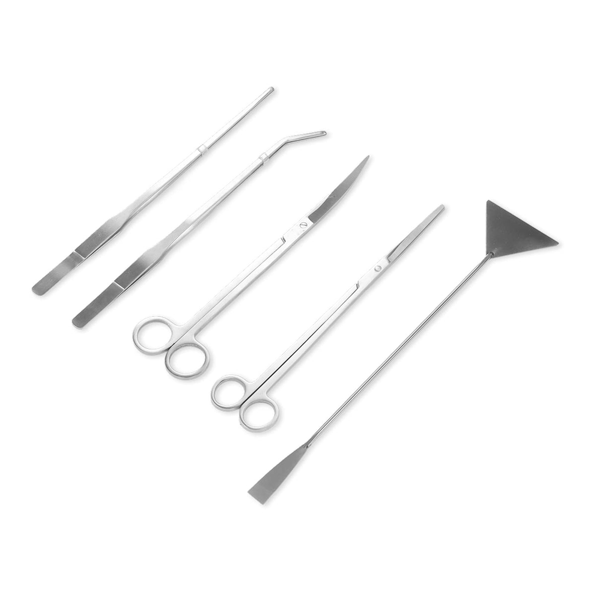 Aquarium Scissors and 5 in 1 Aquascaping Kit Stainless Steel 5 Piece Set U9045