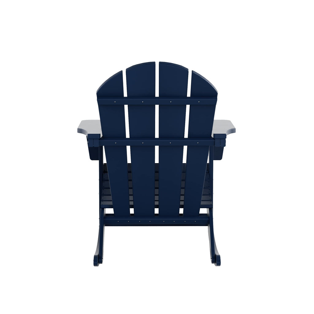 Navy Blue HDPE Outdoor Rocking Chair I6571