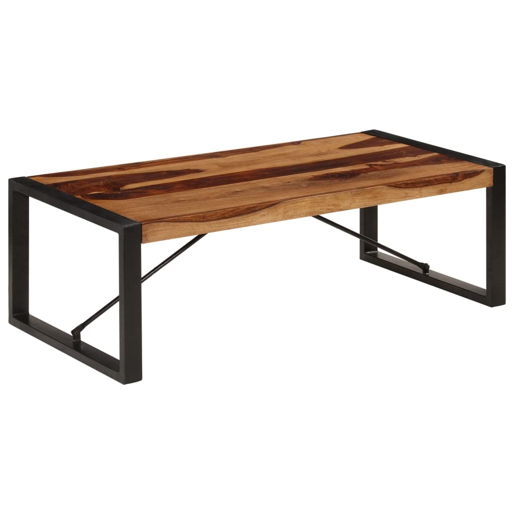Industrial Coffee Table Solid Sheesham Wood with Metal Legs C90860