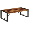 Industrial Coffee Table Solid Sheesham Wood with Metal Legs C90860