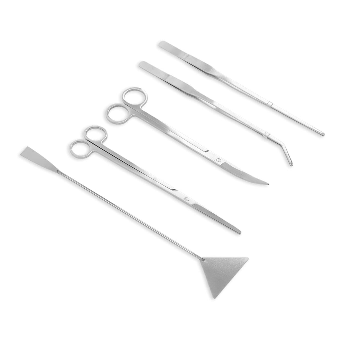 Aquarium Scissors and 5 in 1 Aquascaping Kit Stainless Steel 5 Piece Set U9045