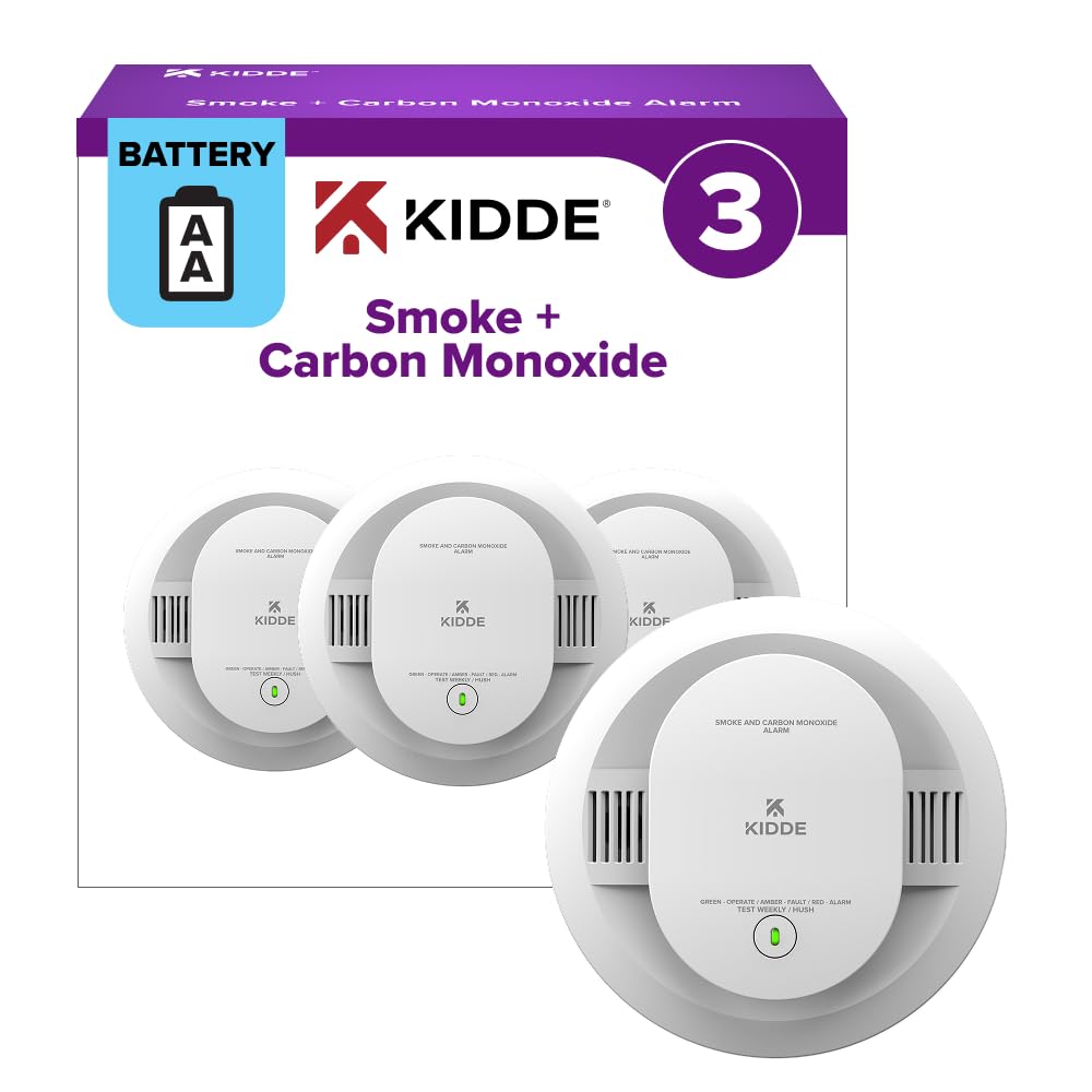 Smoke & Carbon Monoxide Detector, AA Battery-Powered, 3 Pack U287587