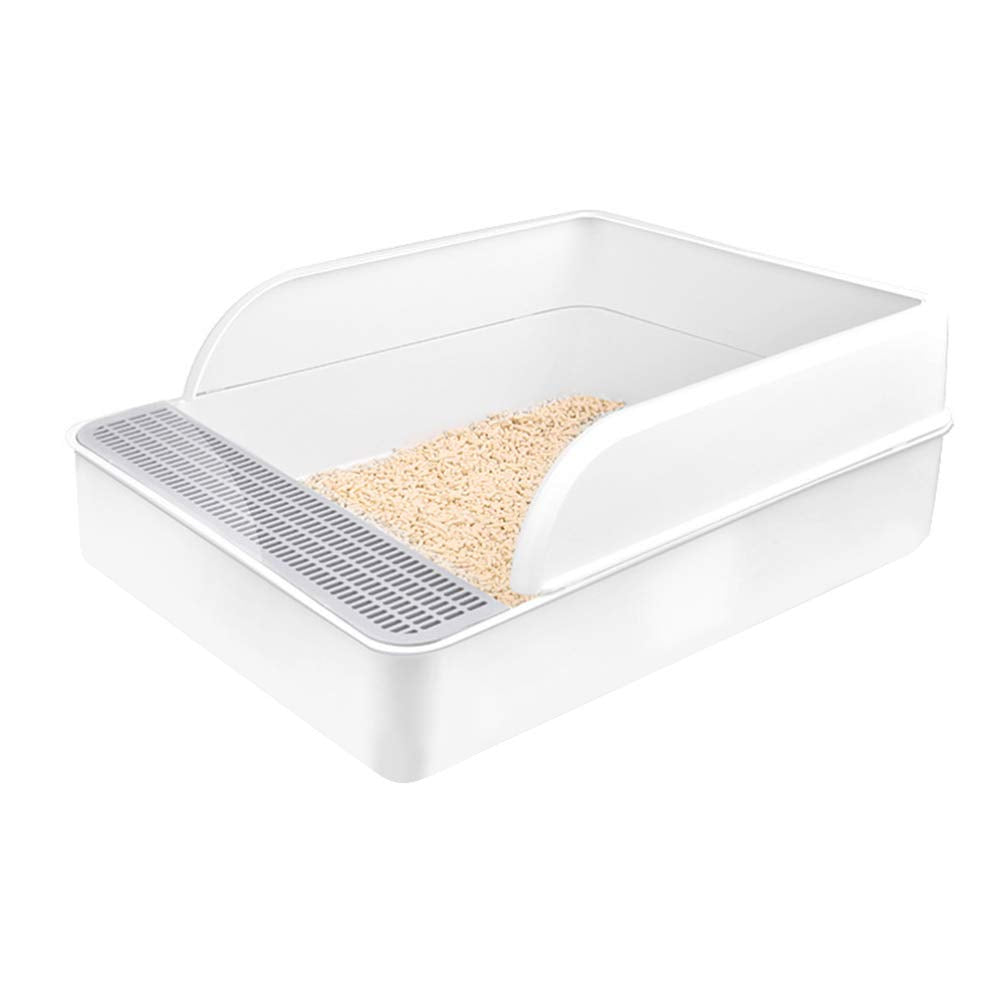 Plastic Half Covered Cat Litter Box X42846