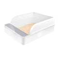 Plastic Half Covered Cat Litter Box X42846