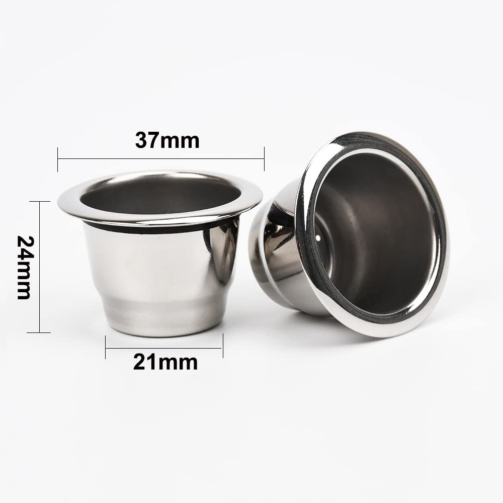 Reusable Stainless Steel Espresso Capsules 6 Cups 200 Lids X68093
