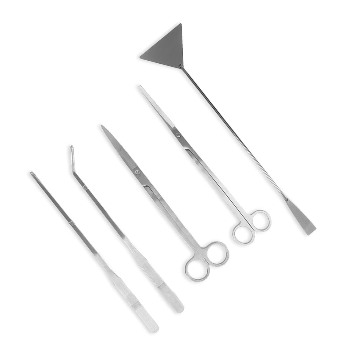 Aquarium Scissors and 5 in 1 Aquascaping Kit Stainless Steel 5 Piece Set U9045