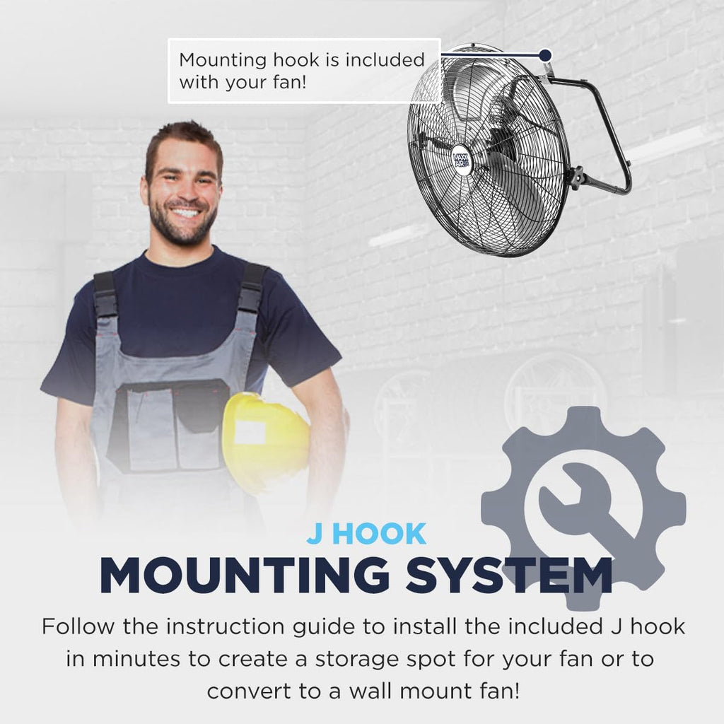 20 Inch 3-Speed High Velocity Wall Fan K31167