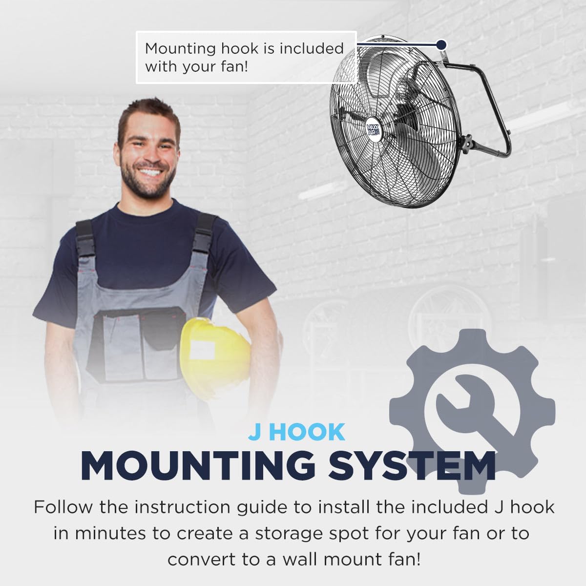 20 Inch 3-Speed High Velocity Wall Fan K31167