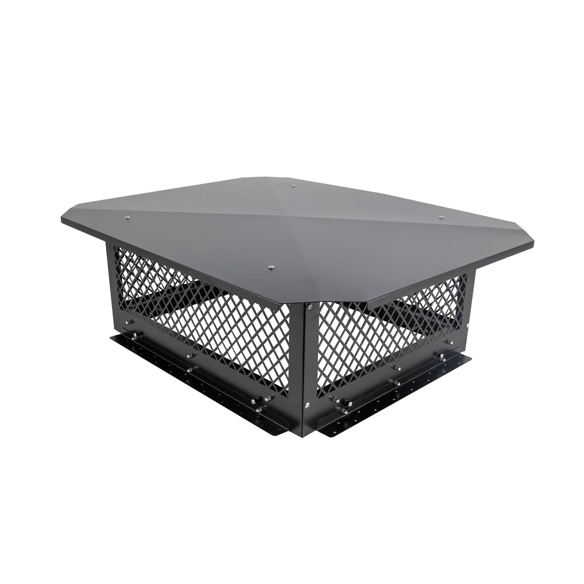 Black Galvanized Steel Chimney Cap U982822