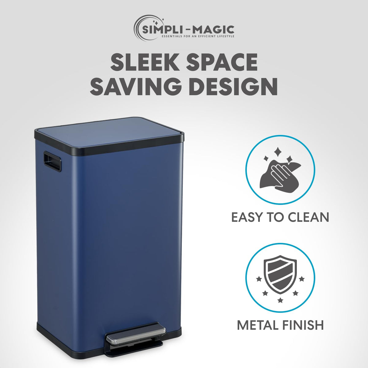 50L Stainless Steel Kitchen Trash Can with Soft-Close Lid H53604