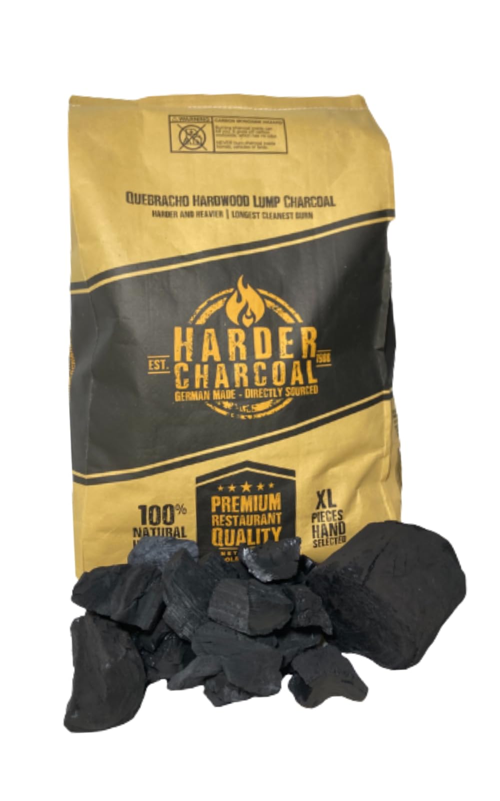 Extra Large Lump Charcoal White Quebracho Wood 33lb T82654
