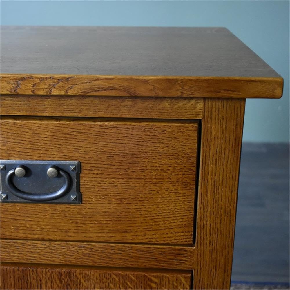 Solid Wood Nightstand with 1 Door and Drawer F8930