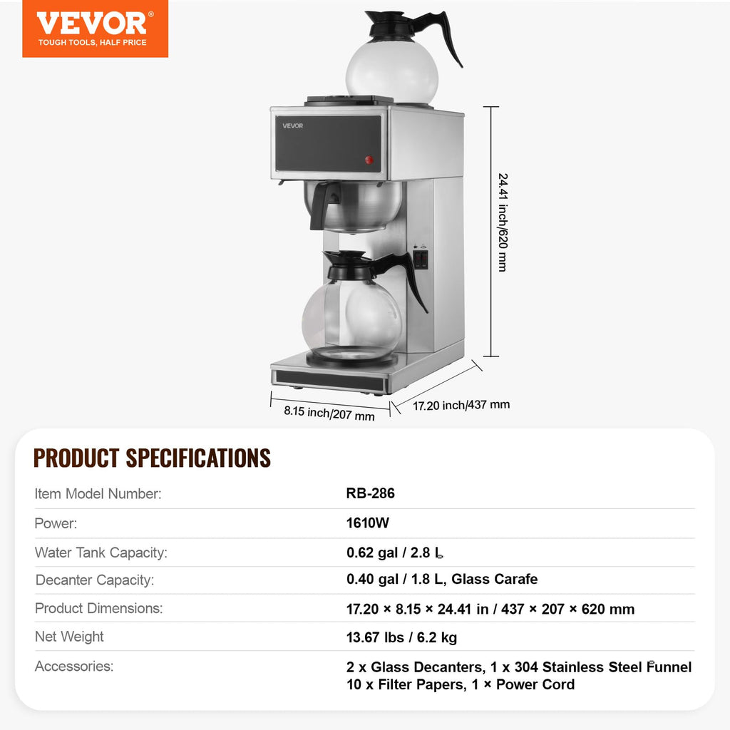 Commercial Drip Coffee Maker 12 Cups O5977