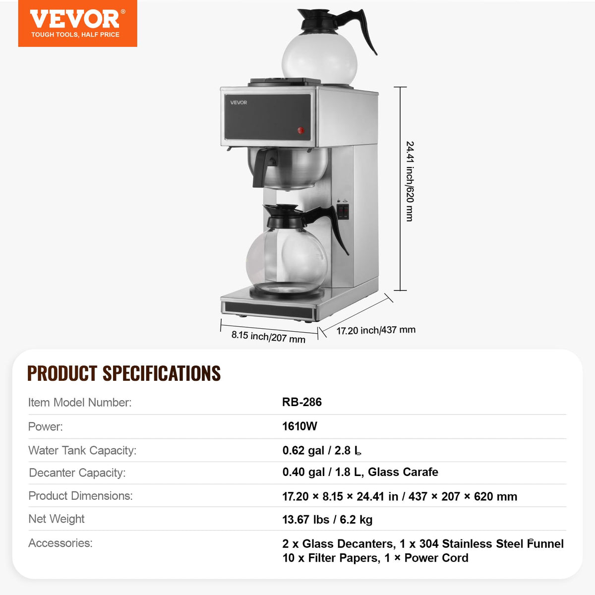 Commercial Drip Coffee Maker 12 Cups O5977