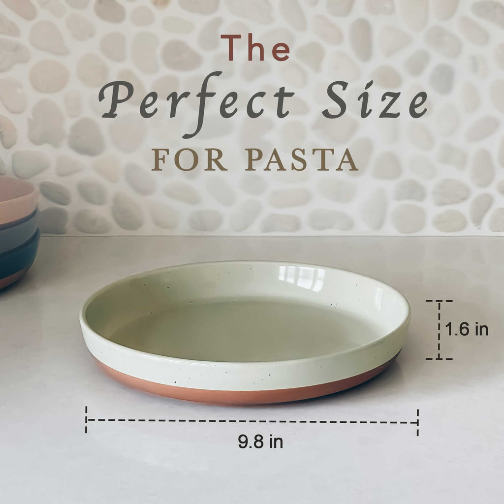 Ceramic Pasta Bowl Set of 4-35oz Microwave Safe L6686