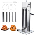 Two Speed Stainless Steel Vertical 15LBS Sausage Stuffer with 5 Stuffing Tubes B947