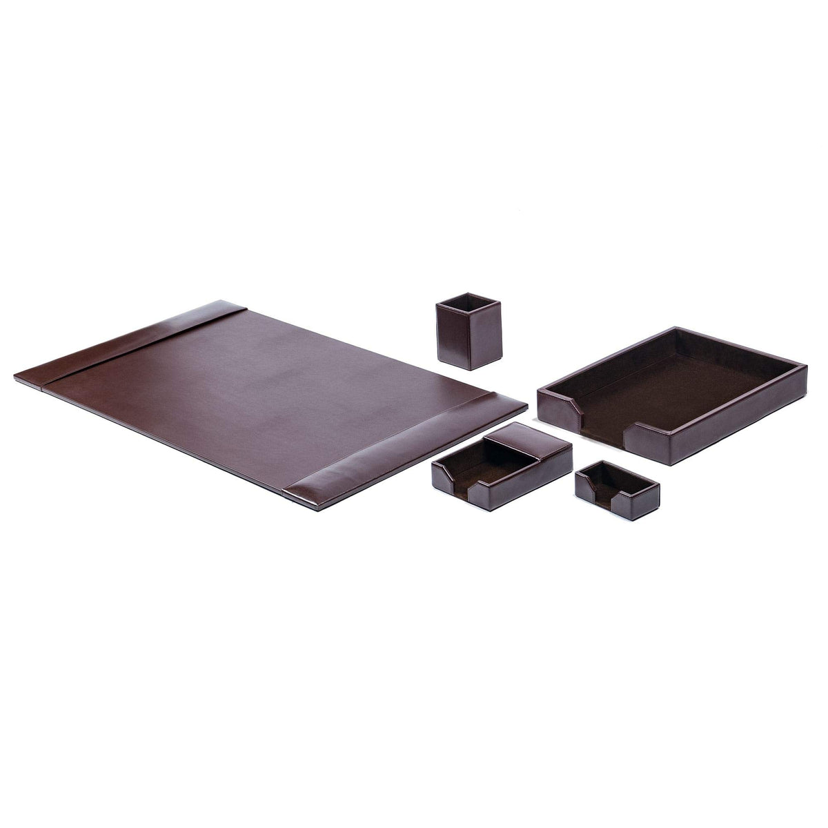 Bonded Leather Desk Set 5 Piece I22785