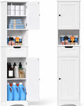 67” H Tall White Bathroom Storage Cabinet G7440