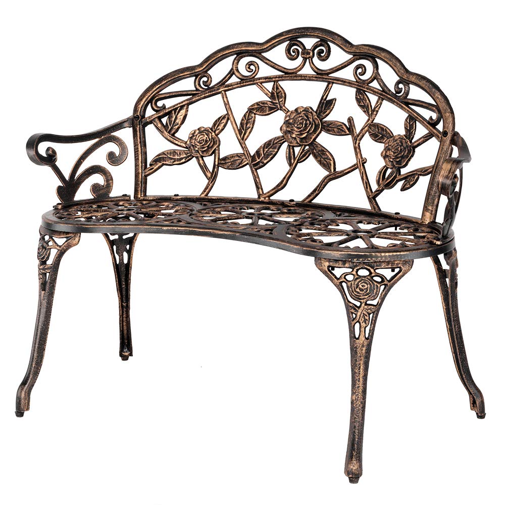 2 Seater Cast Iron Cast Aluminium Garden Bench B979394