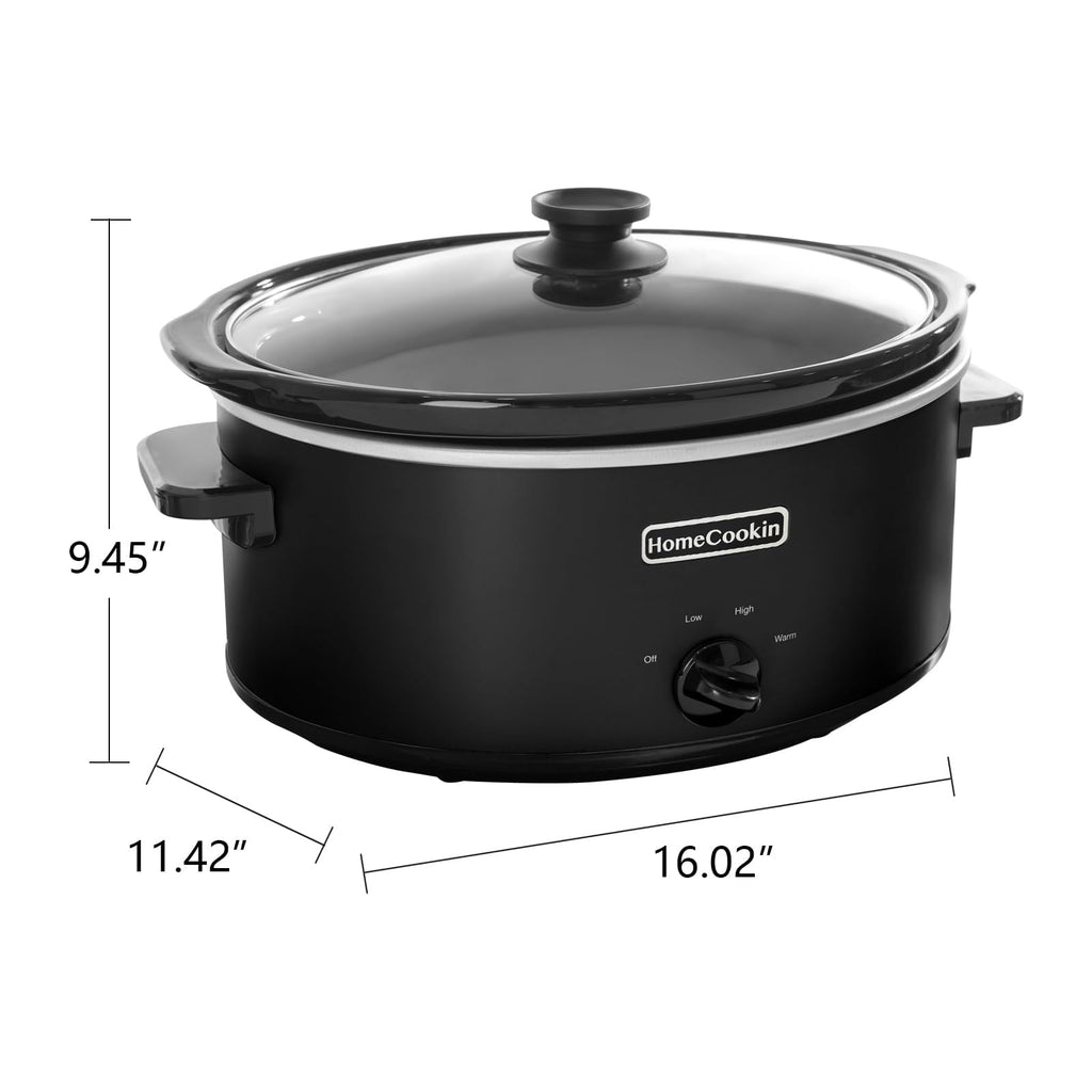7 Quart Oval Manual Slow Cooker with 3 Cooking Settings T869609