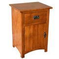 Solid Wood Nightstand with 1 Door and Drawer F8930