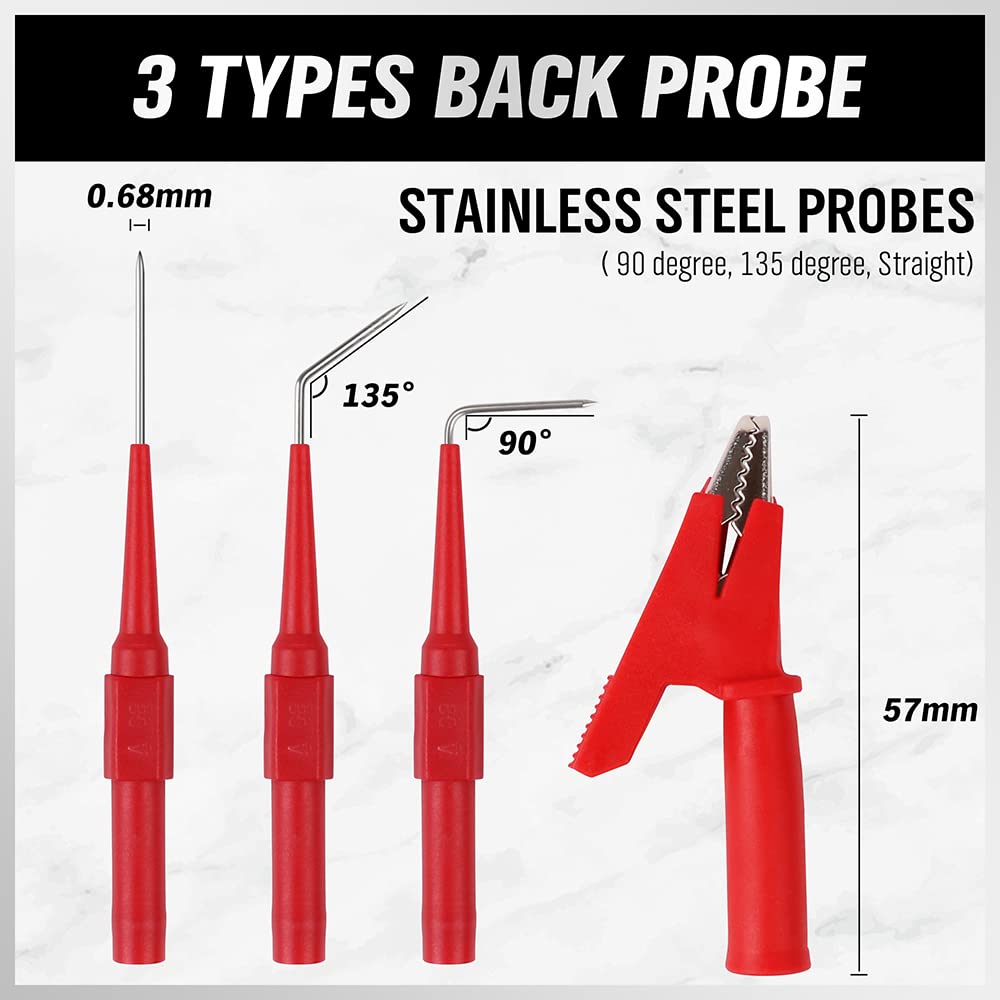 22-Piece Back Probe Kit with Test Leads and Alligator Clips H940