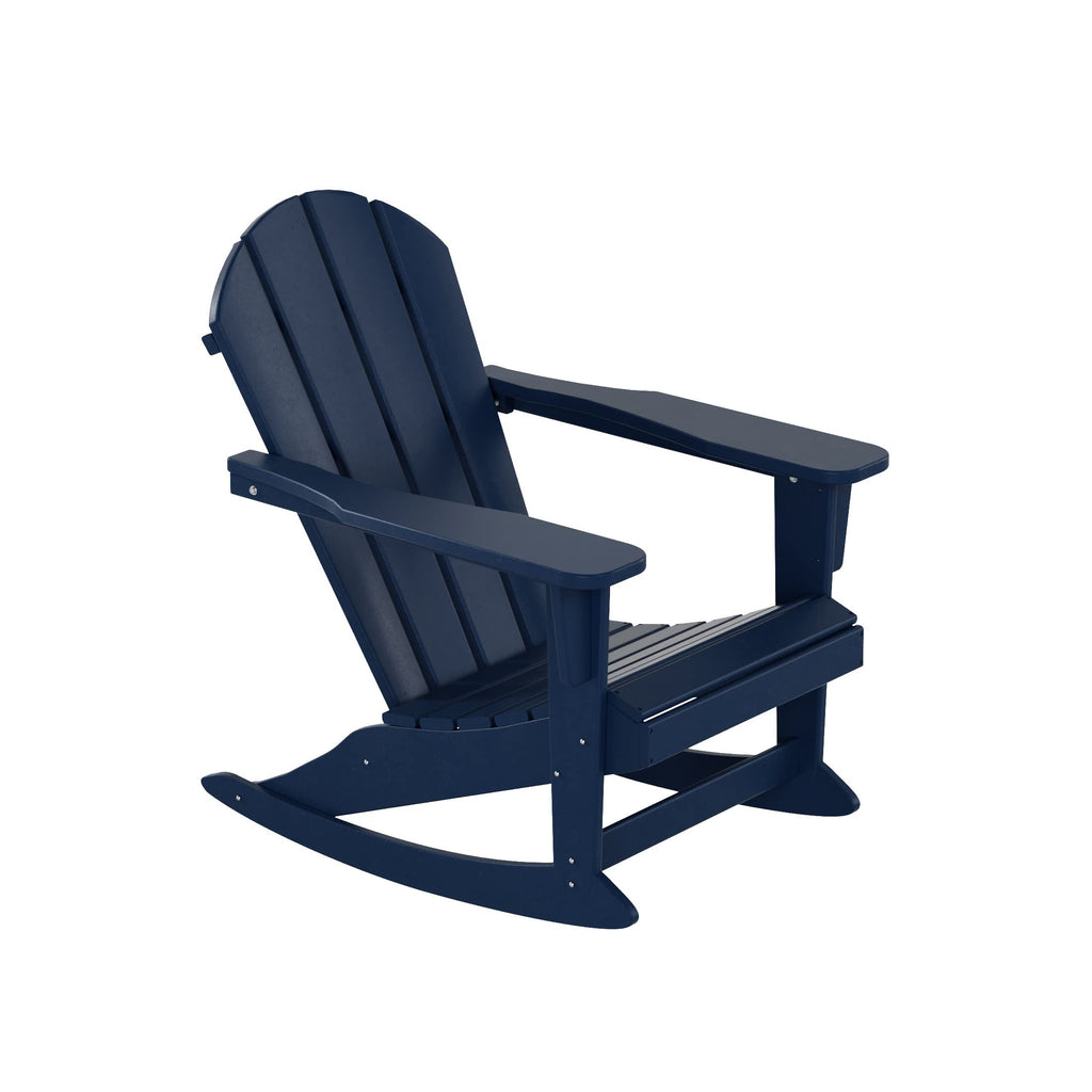Navy Blue HDPE Outdoor Rocking Chair I6571