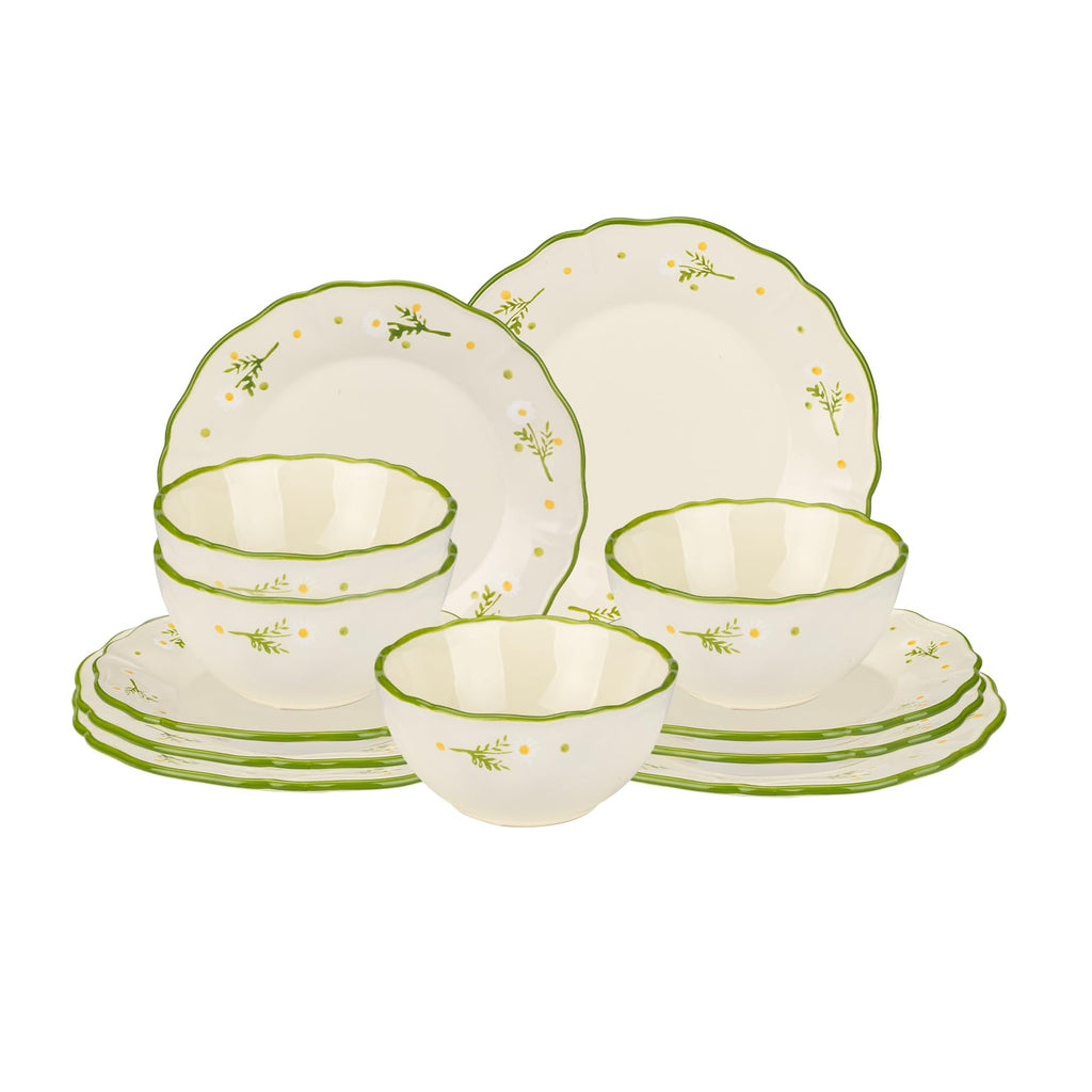 12-Piece Hand-painted Ceramic Dinnerware Set M286515