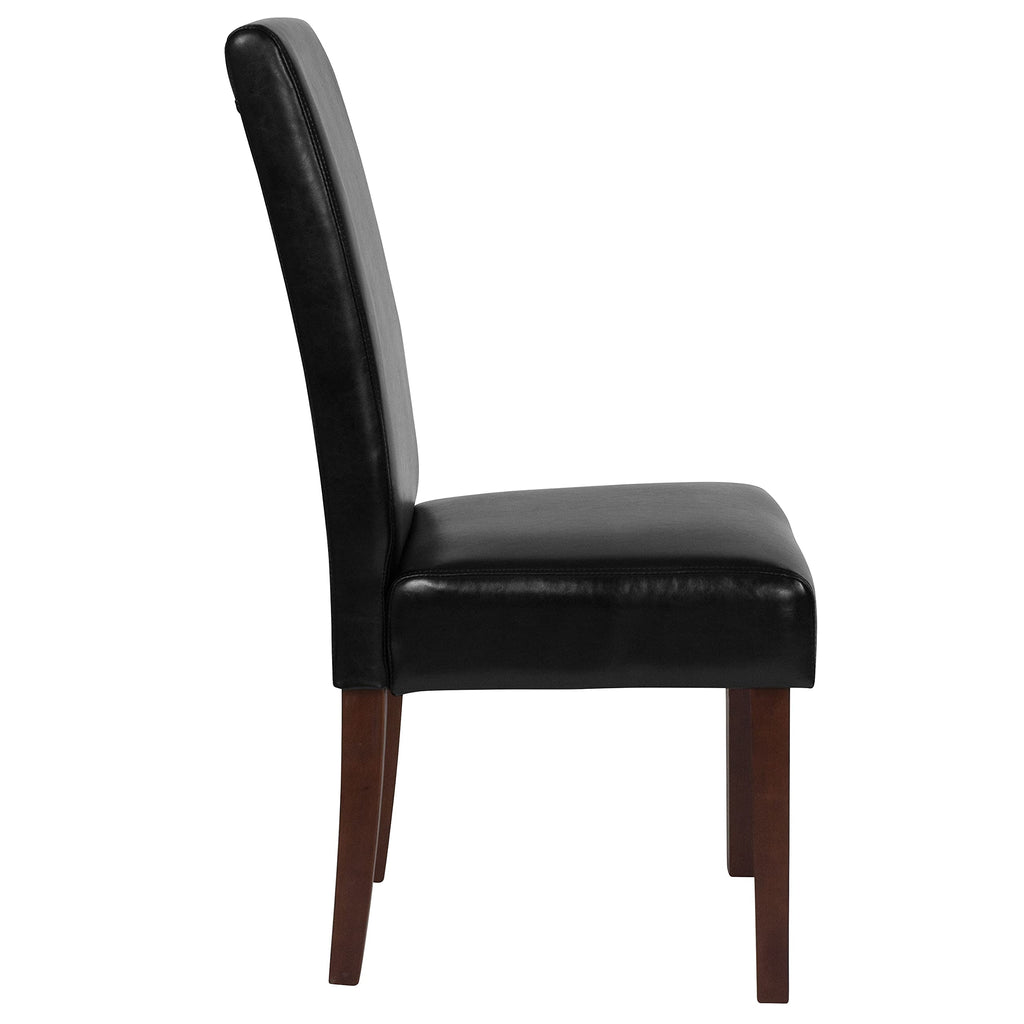 Black Faux Leather Parsons Chair 6-Pack C459318