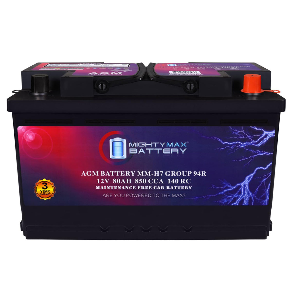 12V 80AH 850 CCA Replacement Battery H34098