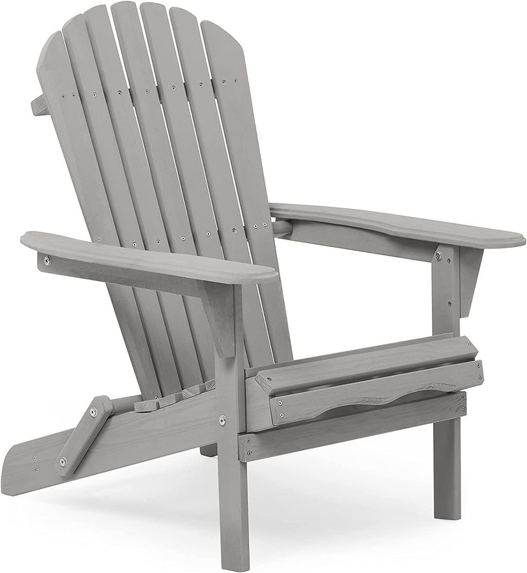 Wooden Folding Adirondack Chairs Set of 2 Solid Cedar B97994