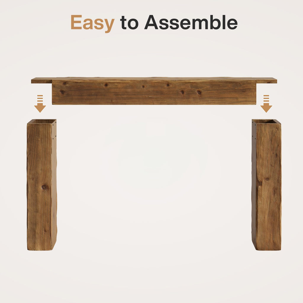 Solid Wood 63-Inch Console Table D7055