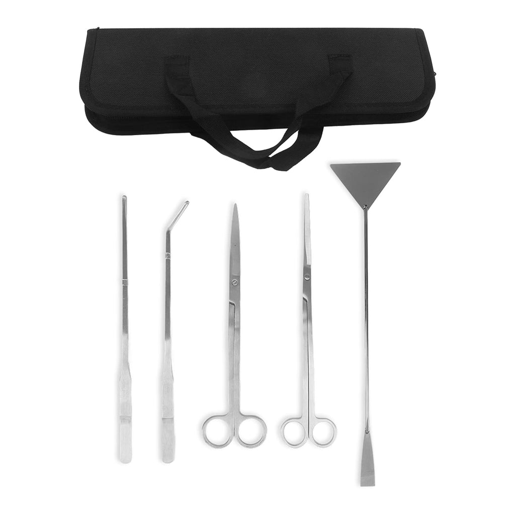 Aquarium Scissors and 5 in 1 Aquascaping Kit Stainless Steel 5 Piece Set U9045
