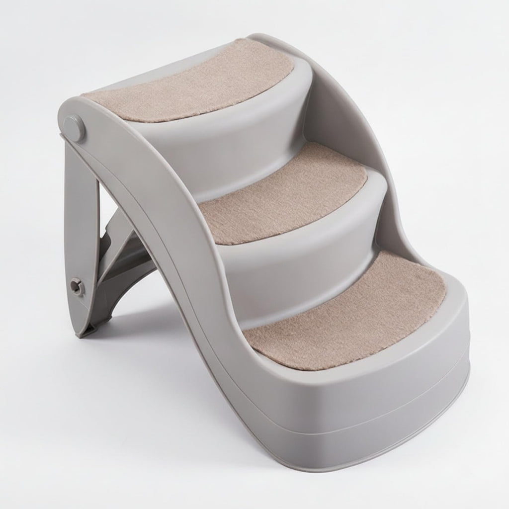 Three Step Pet Stairs with Non Slip Pads Lightweight PP Build N664941