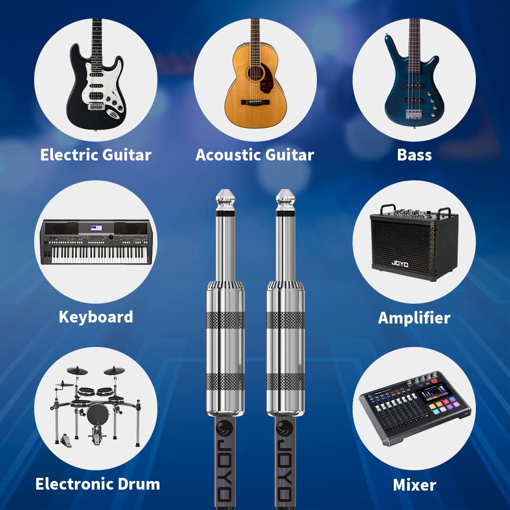 Bluetooth Combo Guitar Amplifier and 15 feet 1/4 Inch Black Instrument Cable A830