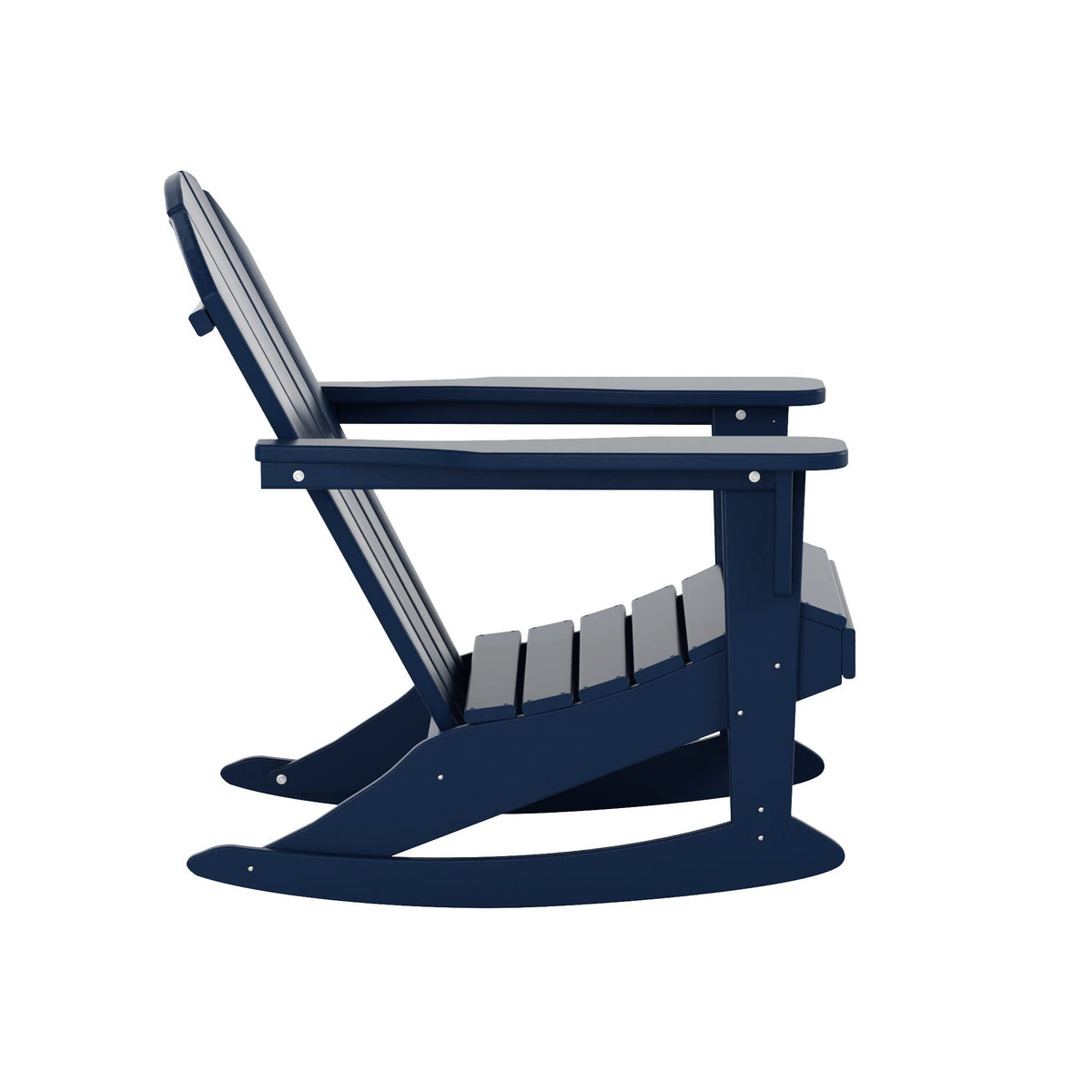 Navy Blue HDPE Outdoor Rocking Chair I6571