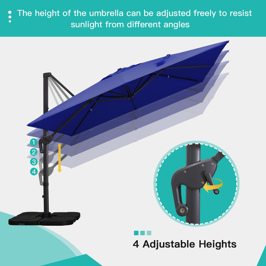 10x13Ft Rectangular Offset Patio Umbrella Q32902