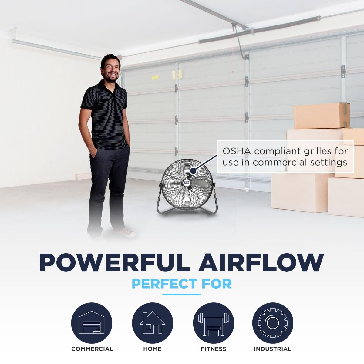 20 Inch 3-Speed High Velocity Wall Fan K31167