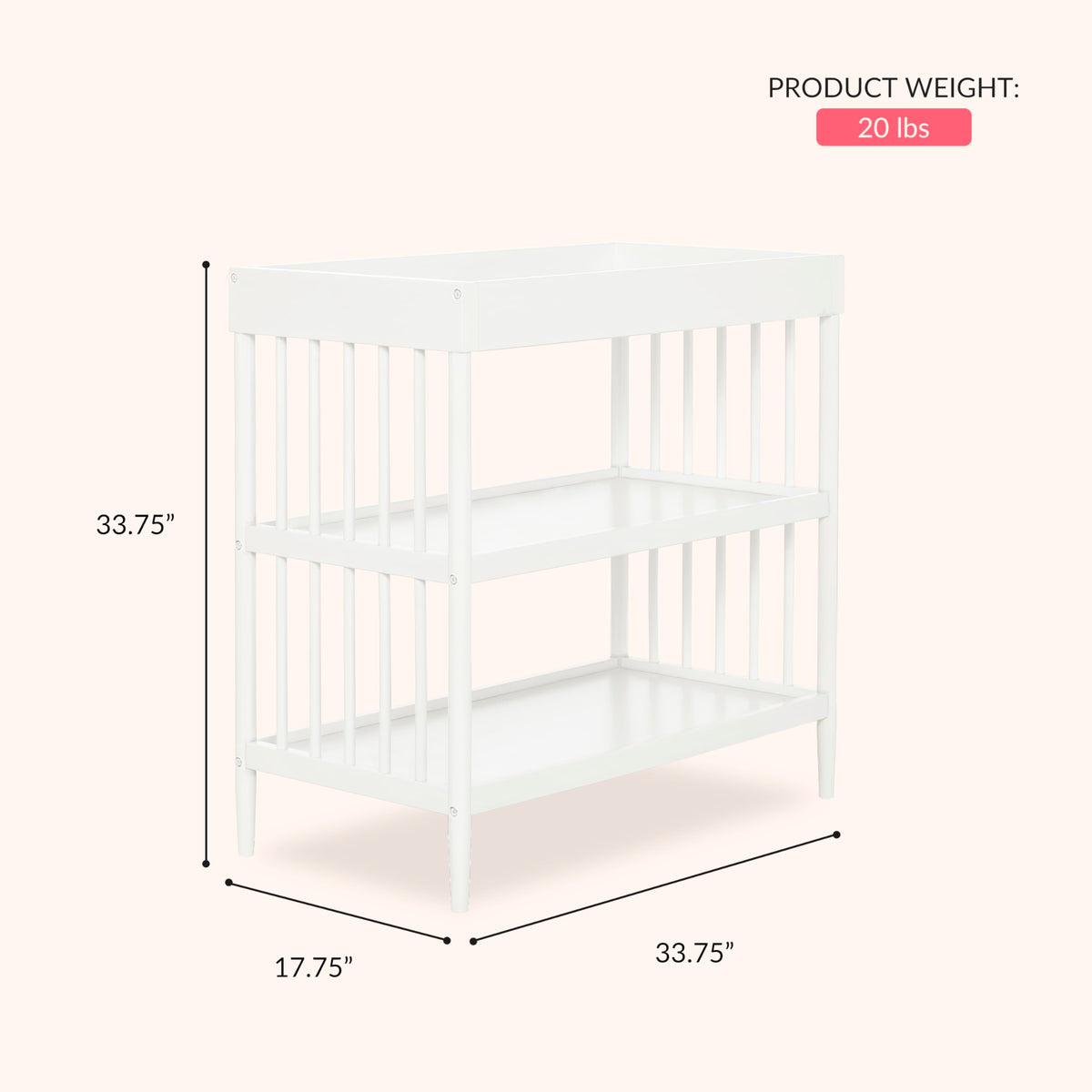 White Changing Table V881