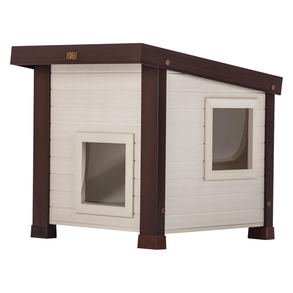 Maple Brown Outdoor Cat House O753201
