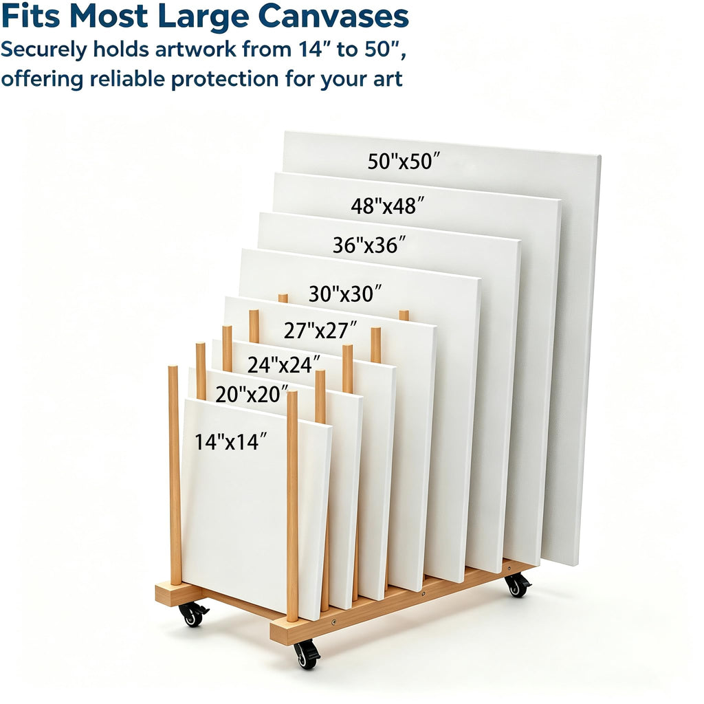 Art Storage Rack with Wheels O655