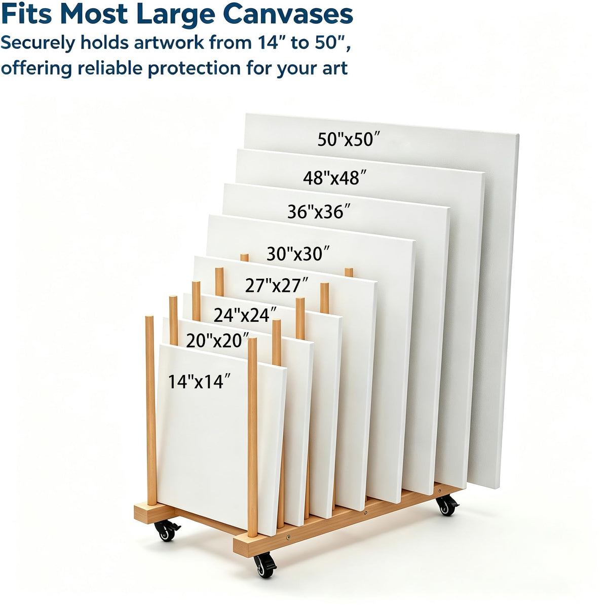 Art Storage Rack with Wheels O655