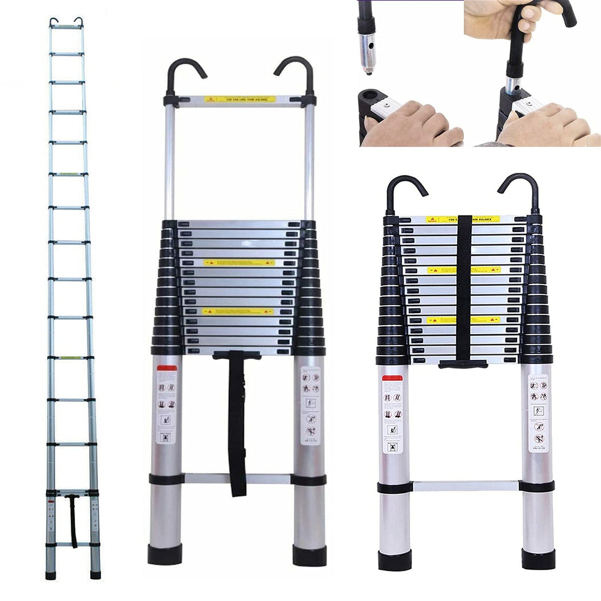 Telescoping Extension Ladder 20.34FT 330 Pound Capacity J280866