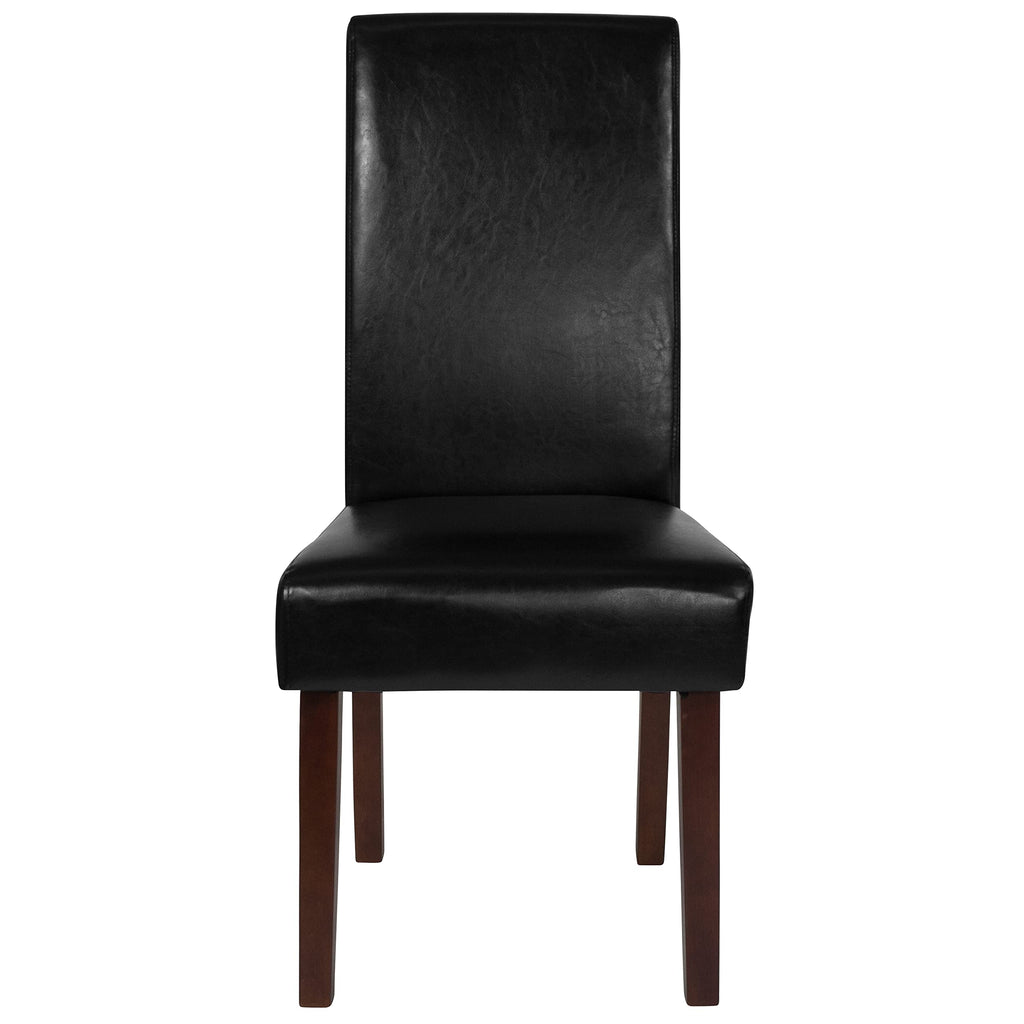 Black Faux Leather Parsons Chair 6-Pack C459318