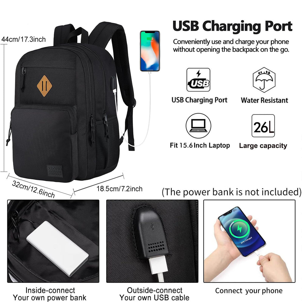 Anti Theft Laptop Backpack with USB Charging Port U9736